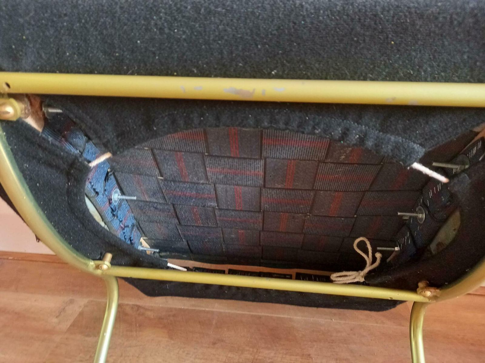 photo for sale Vintage Black Erberto Carboni  Delfino Chair. 1950's.