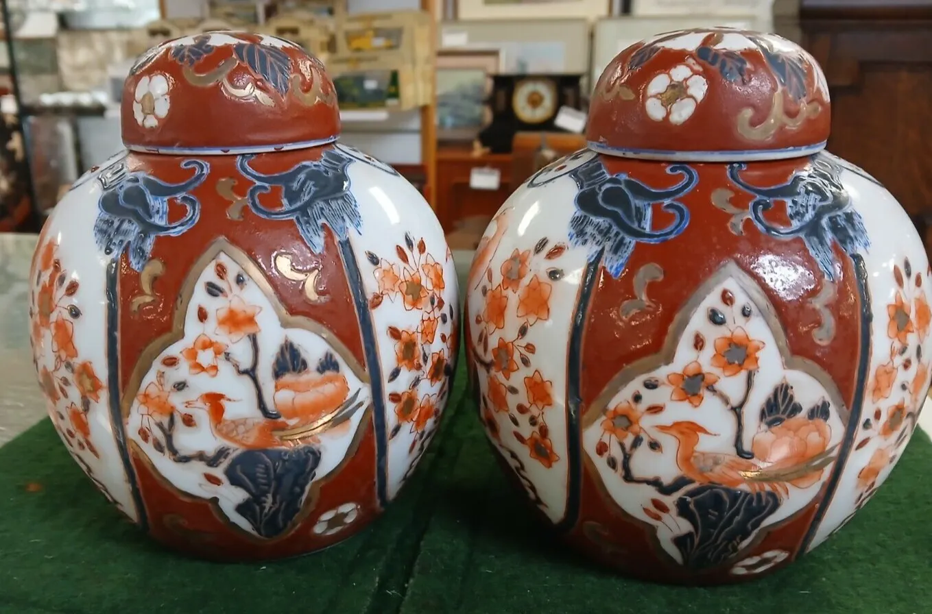 Pair Of Chinese Qing Qianlong Era 1736 1795 Ginger Jars With Birds Of Paradise photo furniture
