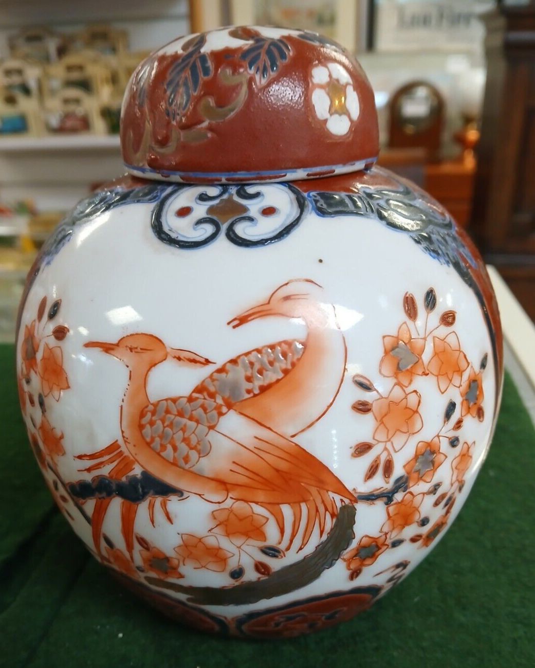 photo furniture Pair Of Chinese Qing Qianlong Era 1736 1795 Ginger Jars With Birds Of Paradise