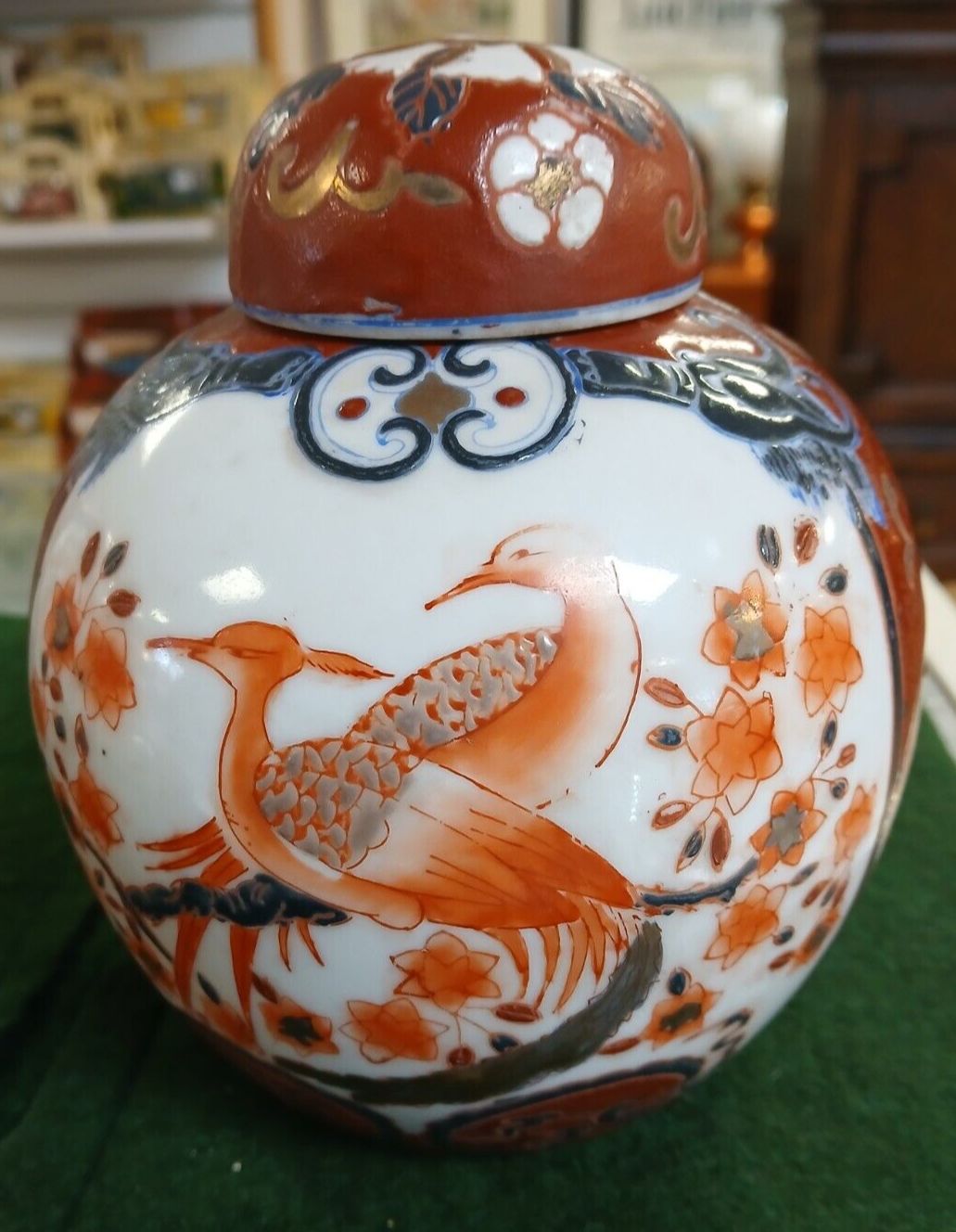 Home Decor Pair Of Chinese Qing Qianlong Era 1736 1795 Ginger Jars With Birds Of Paradise photo