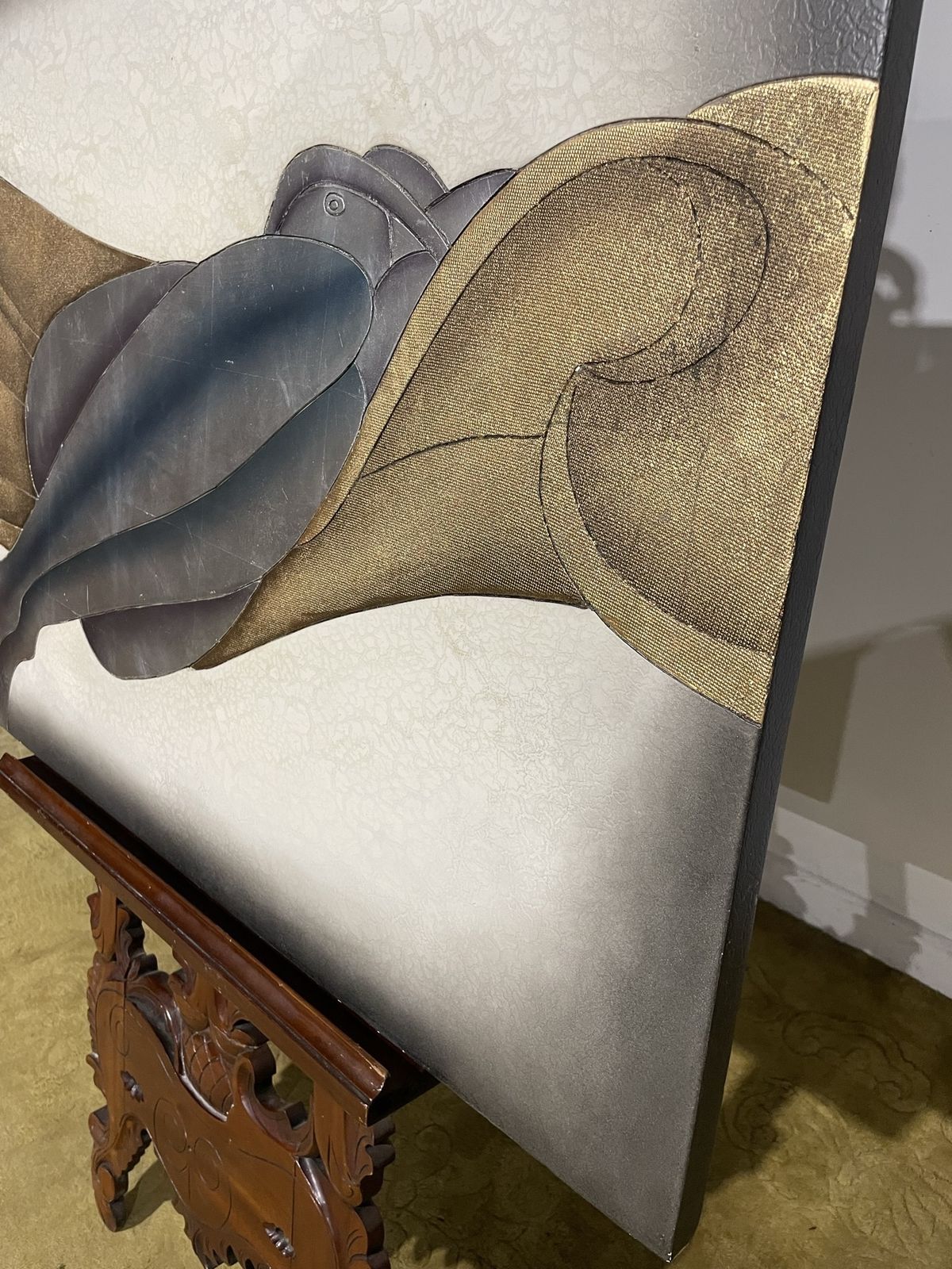 Contemporary Piece Of Art On Board Depicting A Female photo furniture