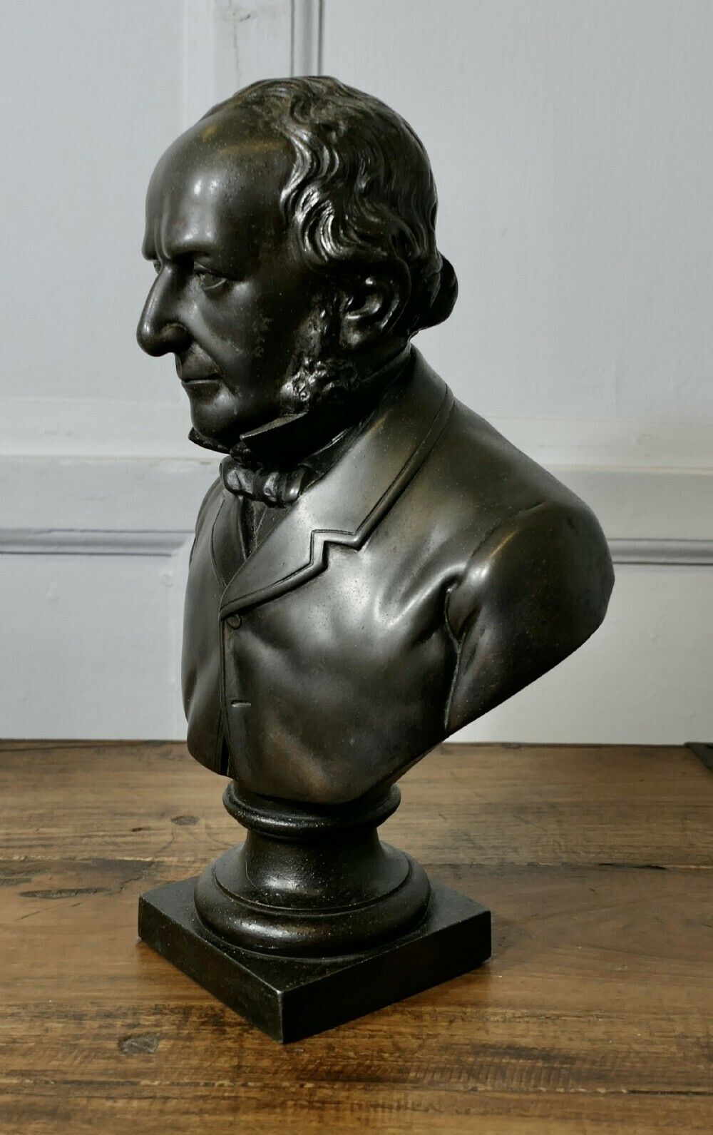Bronze Finish Spelter Bust William Ewart Gladstone Frs Fss photo furniture