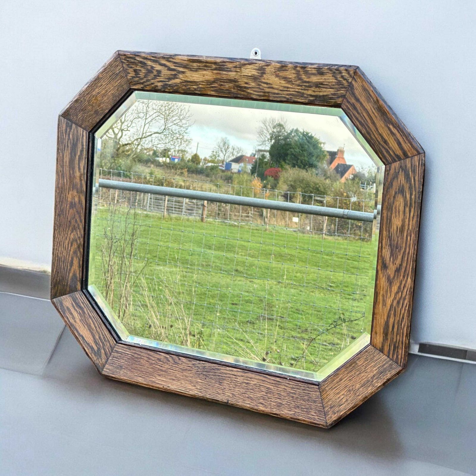Wall Mirror 19th / Early 20th Century With Oak Frame Art And Craft Victorian photo furniture