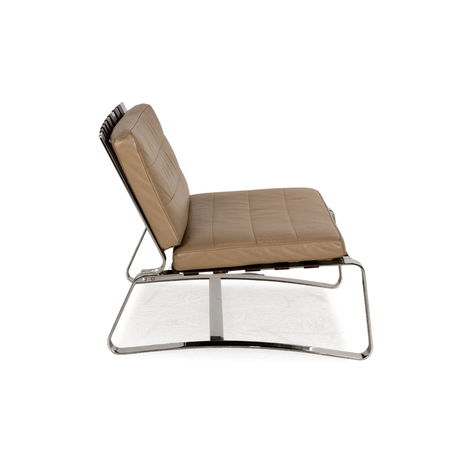 photo furniture Minotti Delaunay Leather Armchair Beige Vintage