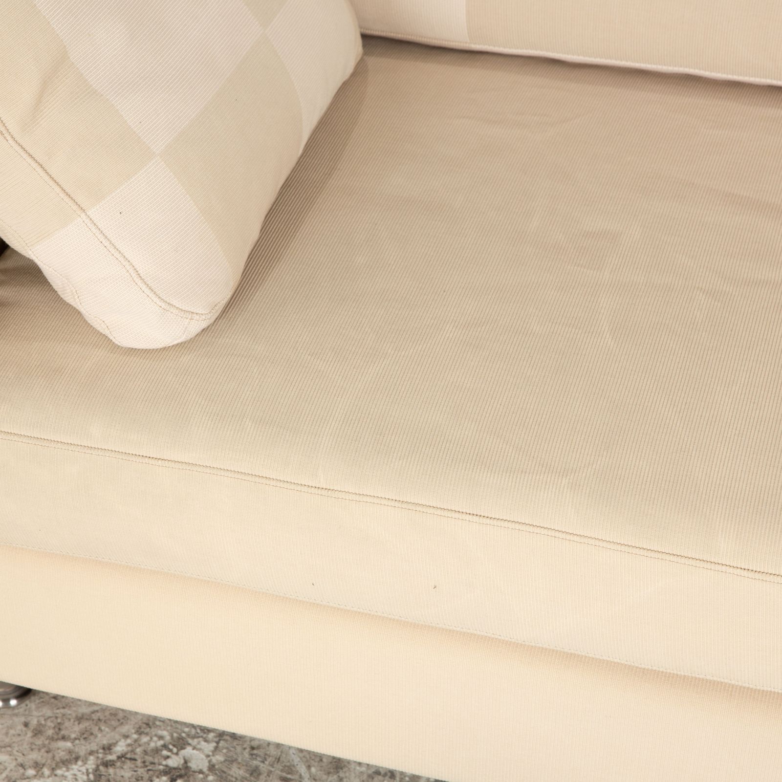 Cor Conseta Fabric Two Seater Cream Beige Sofa photo for sale