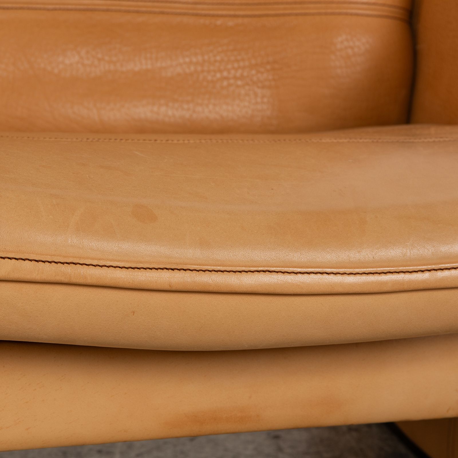 Canapé 2 places De Sede DS 50 en cuir beige photo for sale