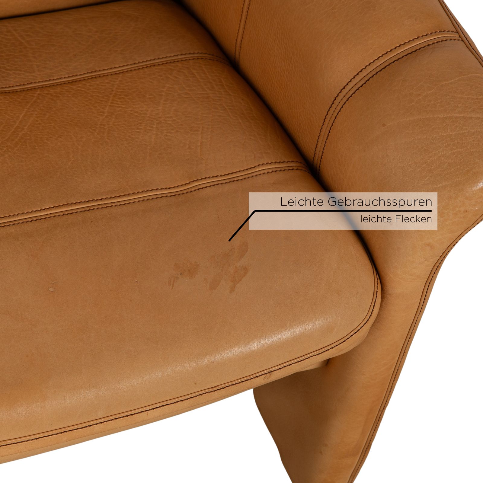 Canapé 2 places De Sede DS 50 en cuir beige photo 1519.0
