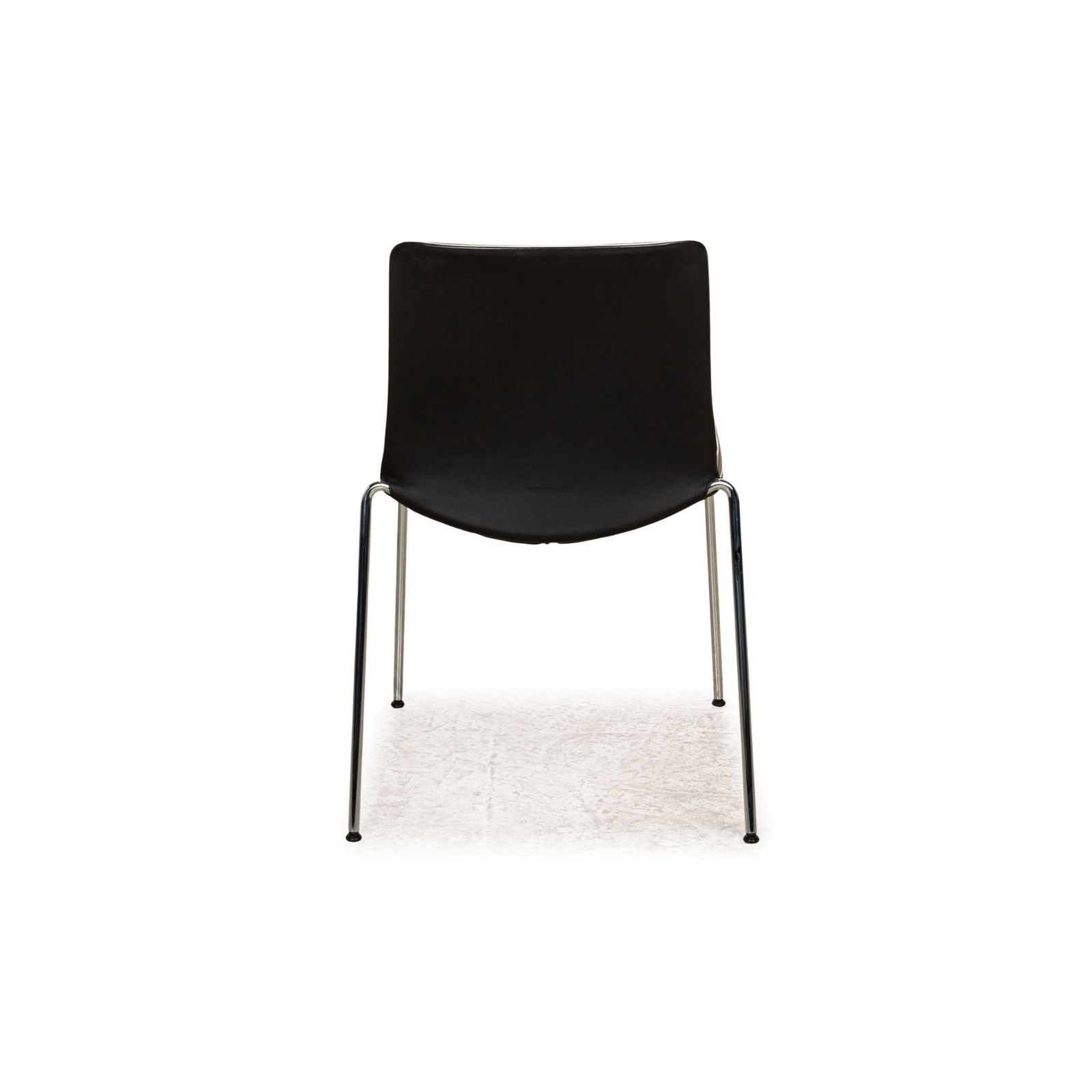 Lot de 6 chaises Walter Knoll Liz en cuir noir, salle à manger photo vintage