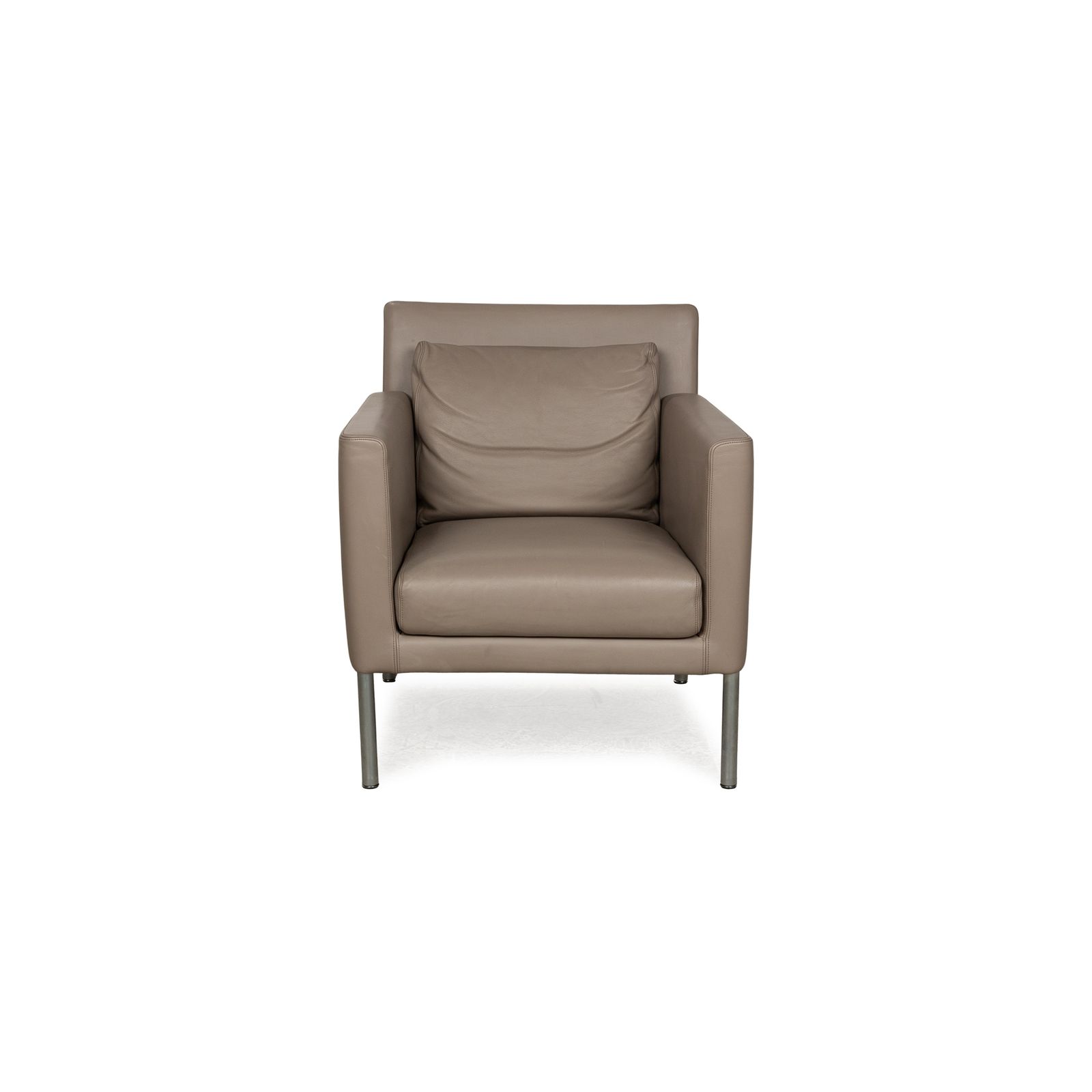 Walter Knoll Jason Leather Armchair Brown Brown Gray photo vintage