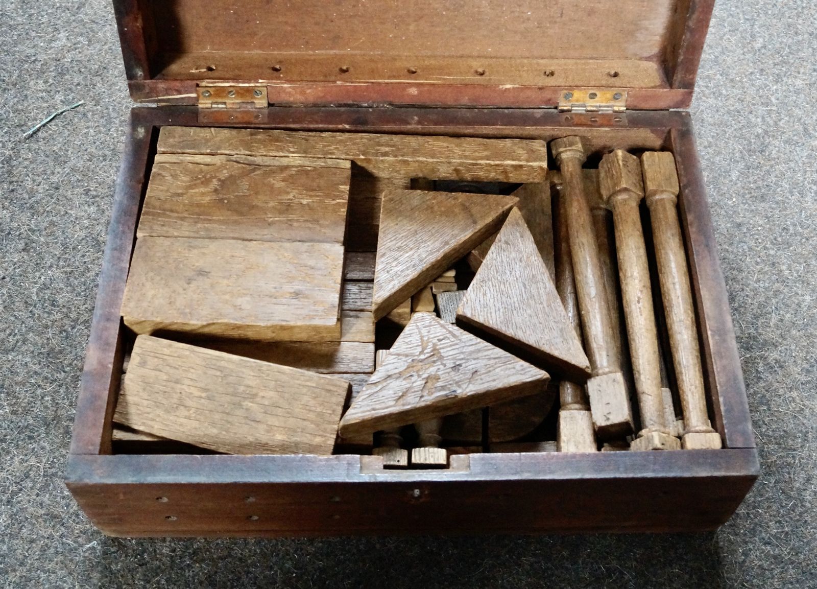 Victorian Architectural Wooden Blocks In Original Box photo furniture