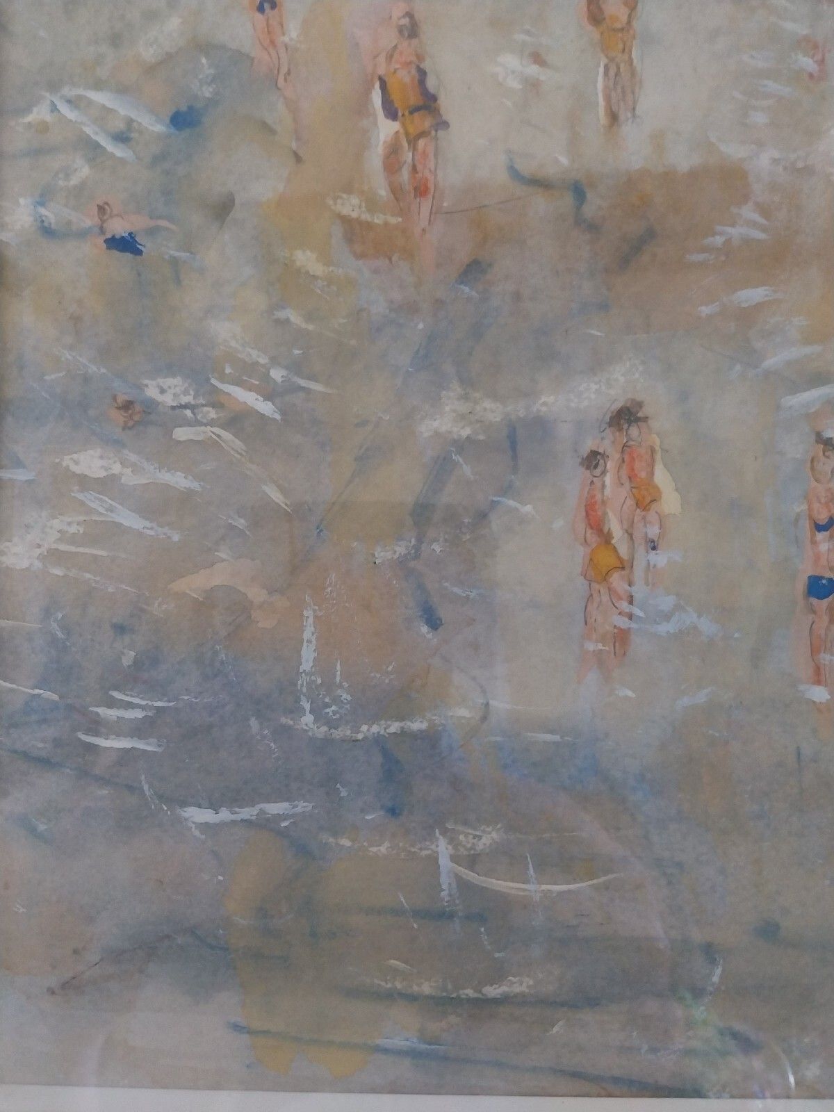 Art Impressionist Contemporary Art Rutland  Michael Gibbison Watercolour Beach Scene photo