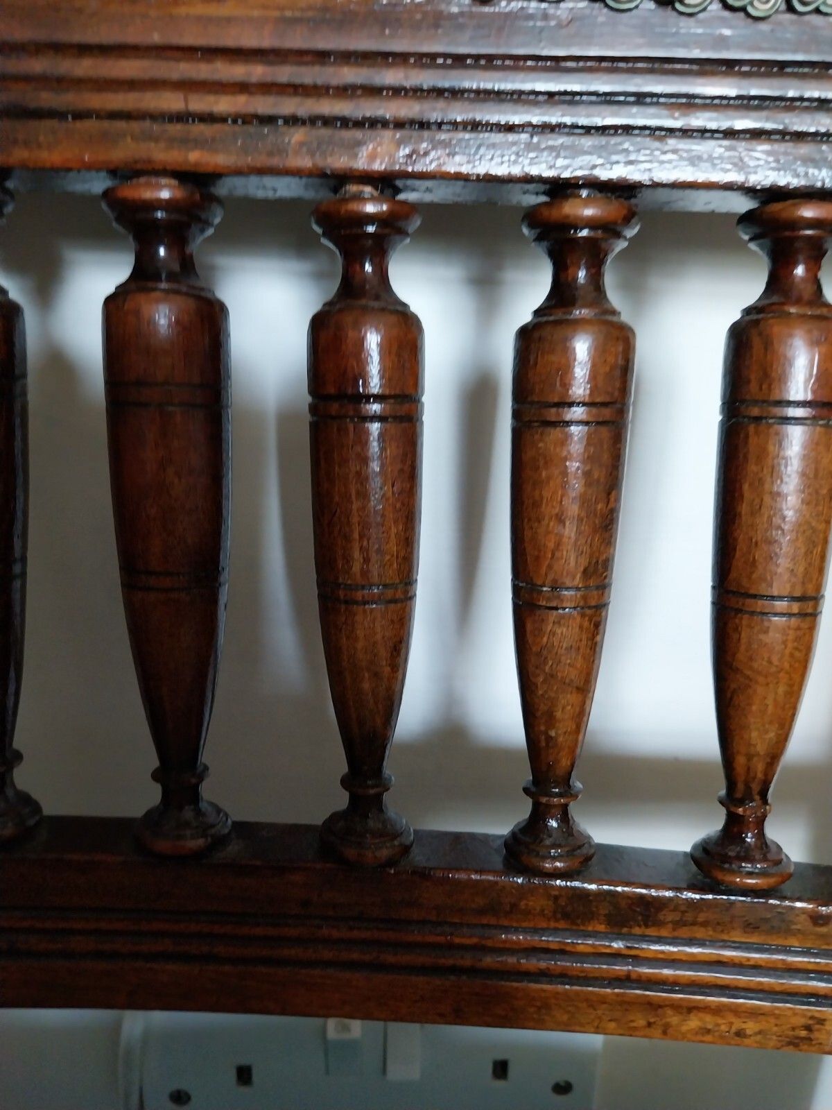 Furniture Antique Edwardian Mahogany Bobbin Twist Open Arm Chair Bedroom Hall photo