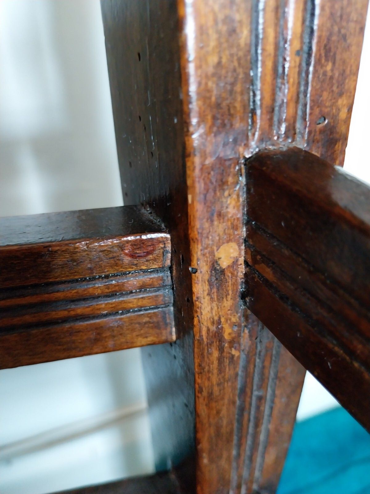 photo vintage Antique Edwardian Mahogany Bobbin Twist Open Arm Chair Bedroom Hall