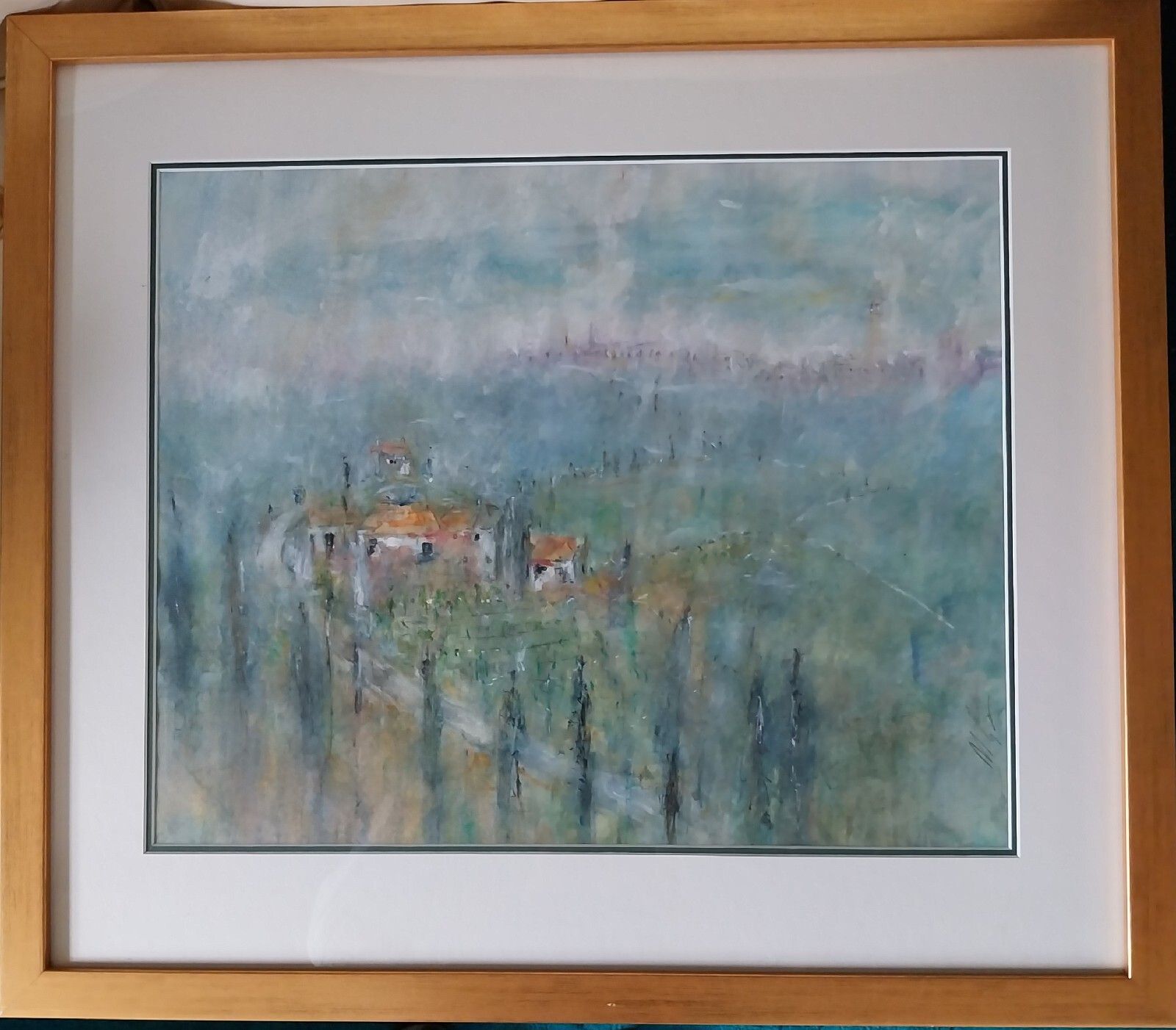 Impressionist Contemporary Art  Michael Gibbison Watercolour Rural Scene France