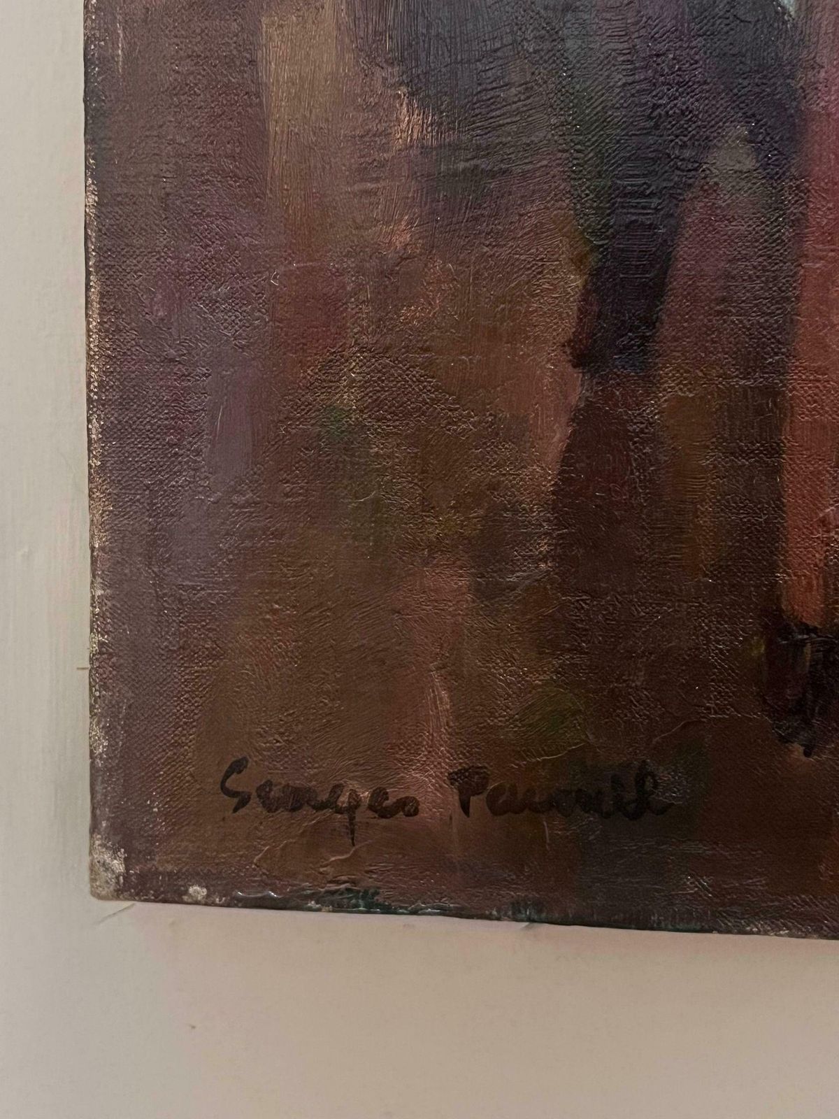 Georges Pacouil (1903 1996)fine Mid 20th Century French Signed Oil Lady Seated In Interior Room Setting1950's photo buy