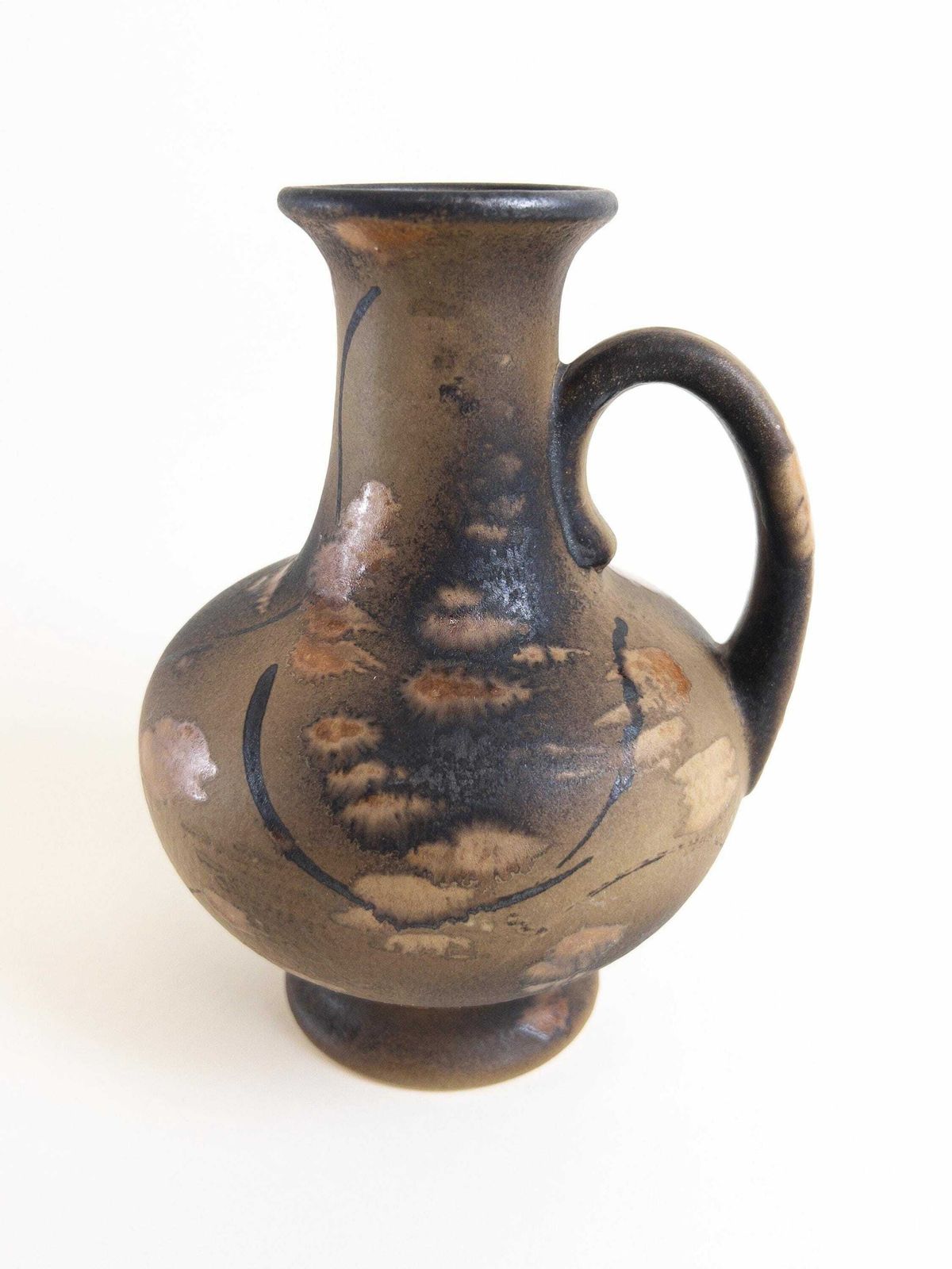 Ruscha Art Kyra Vase K 32   West German Pottery Vase With Handle   Ruscha Ceramic Vase By Heinz Siery photo for sale