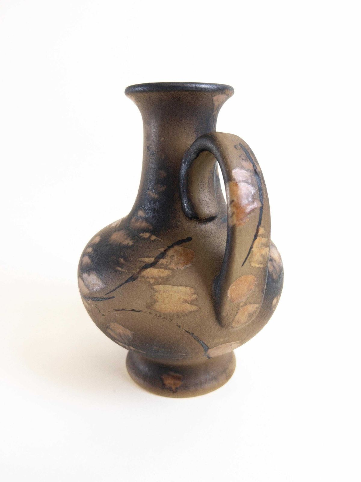 Ruscha Art Kyra Vase K 32   West German Pottery Vase With Handle   Ruscha Ceramic Vase By Heinz Siery photo 68.0