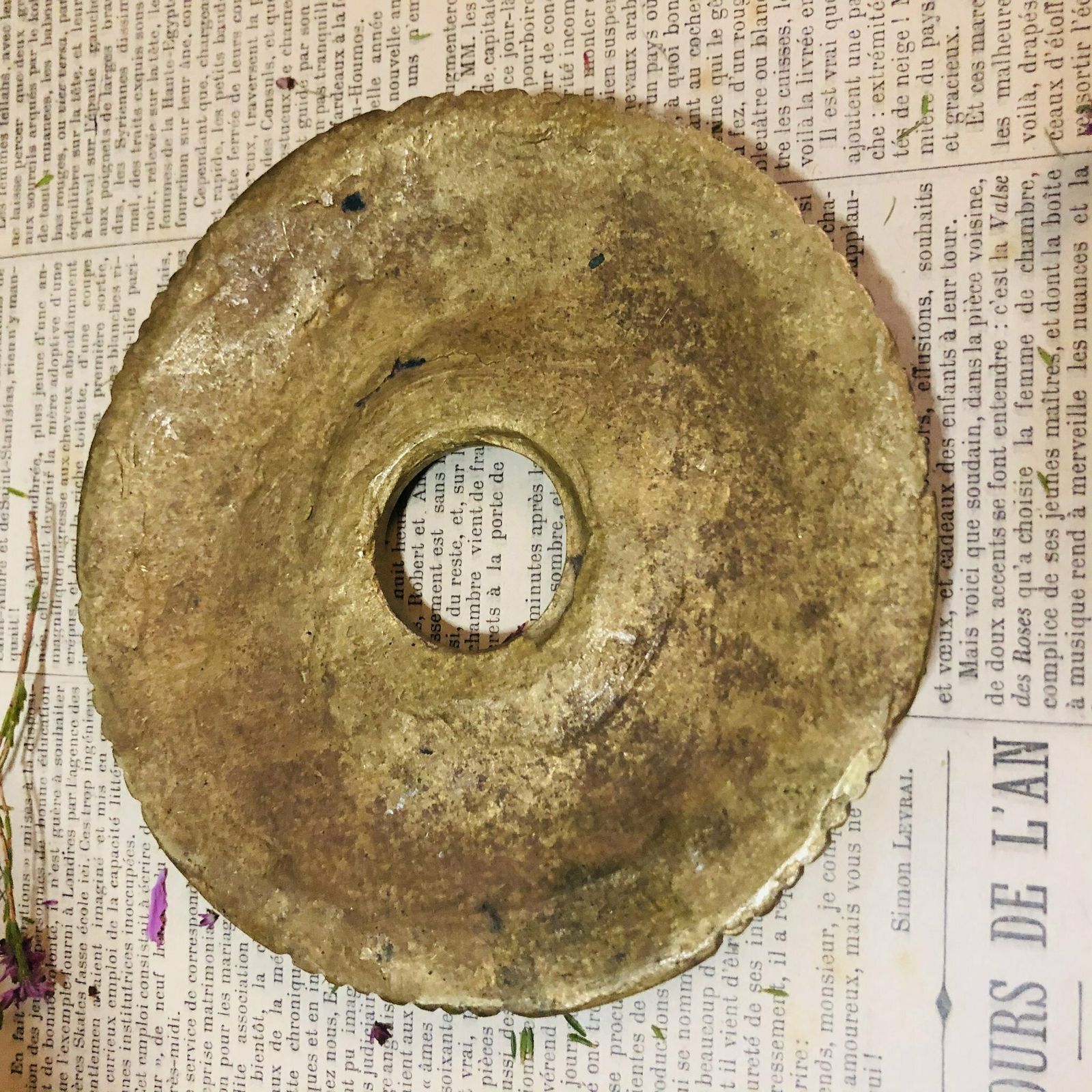 Art Nouveau Decorative Brass Door Bell Plate photo buy