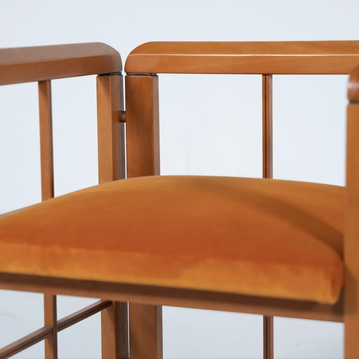 3590.0 Mid Century Modern Set Of 4 Armchairs By Franco Poldarreti Caccia Alla Volpe, Italy, 1980s photo