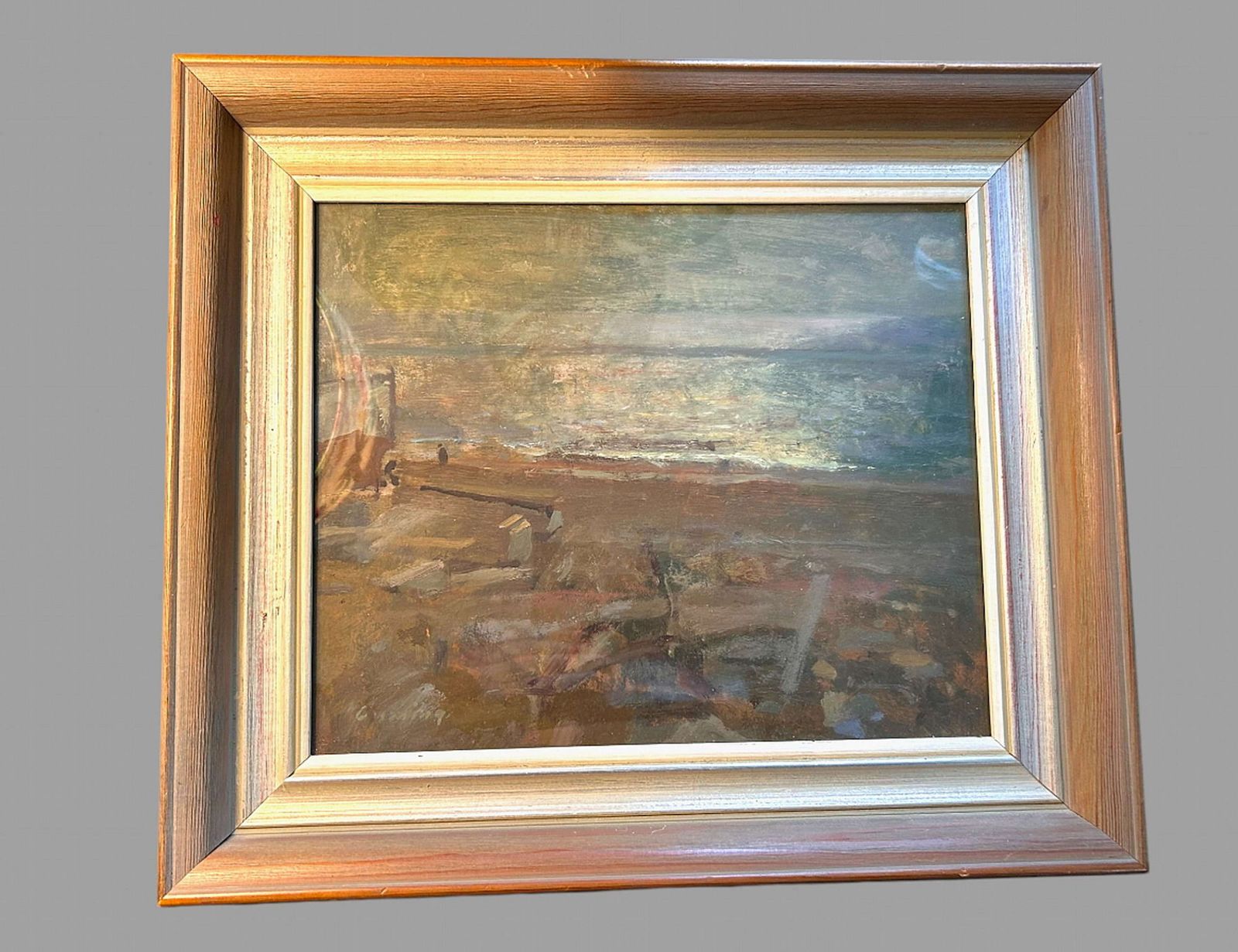 Fred Cuming Ra, Neac, Hon Rba , Hon Roi   'Seascape Hythe'   Oil '77' photo furniture