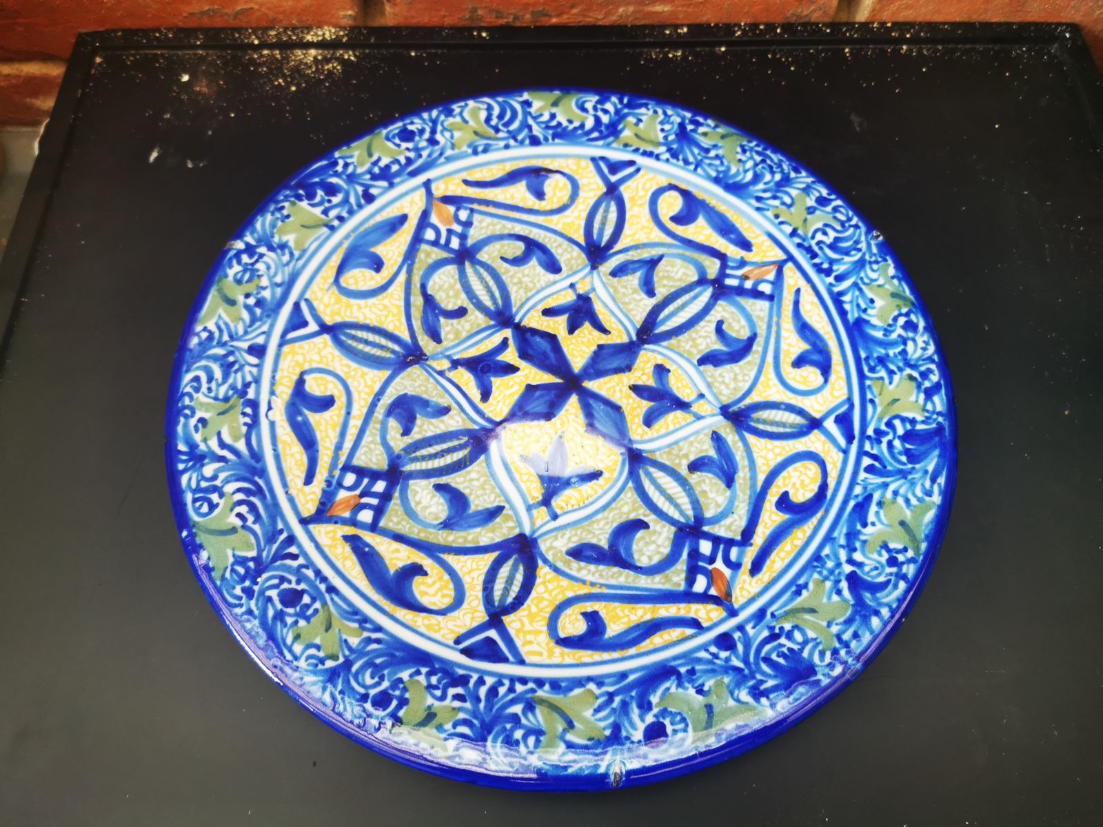 Hand Painted Moorish Spanish Antique Plate Possibly Talavera photo Home Decor