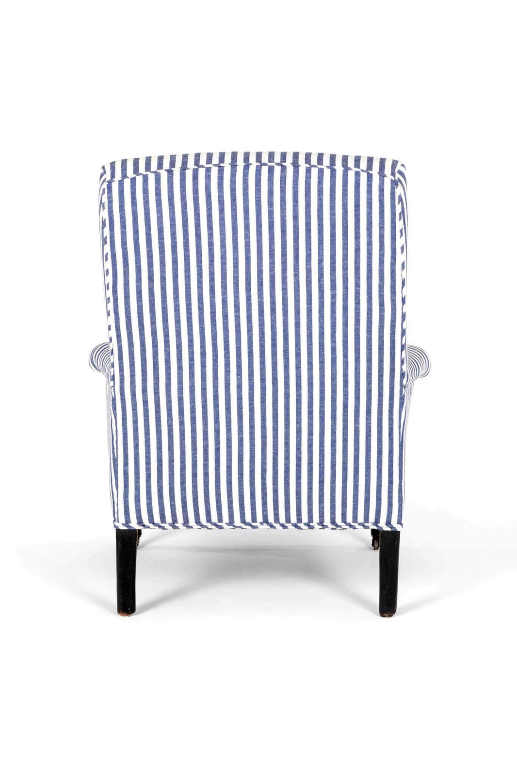 French Armchair In Wide Stripe Linen photo 1642.0