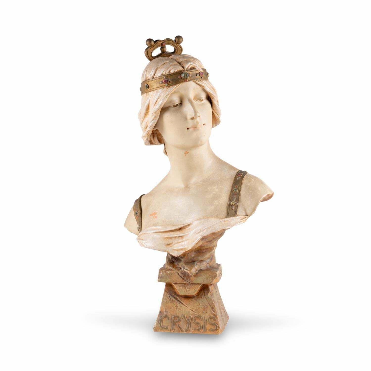 Art Nouveau Terracotta Sculpture, Circa 1900. photo vinterior
