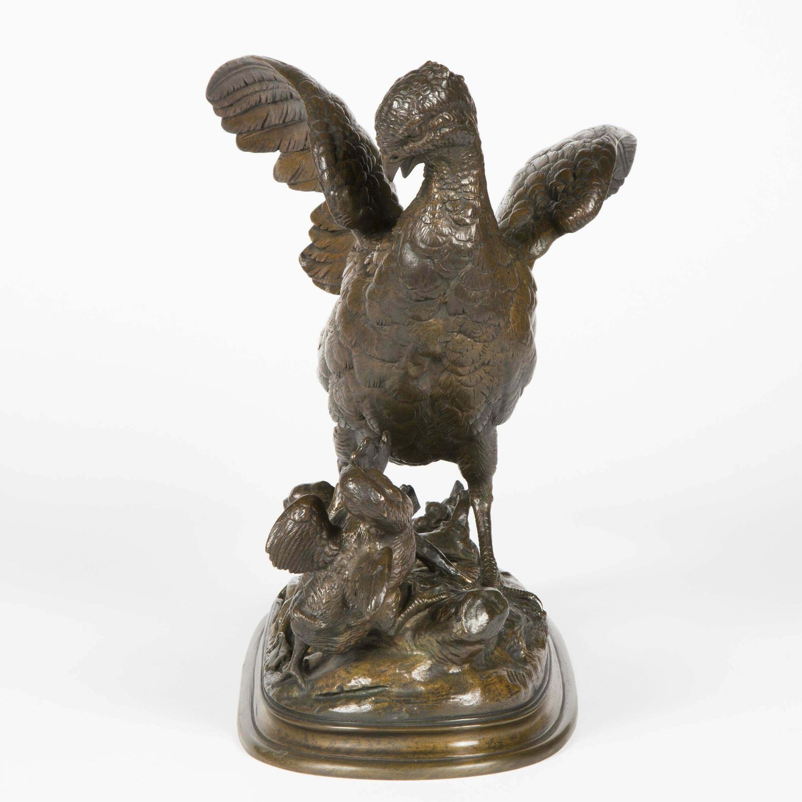 Patinated Bronze Sculpture By Edouard Delabrierre, Napoleon III Period. photo vintage