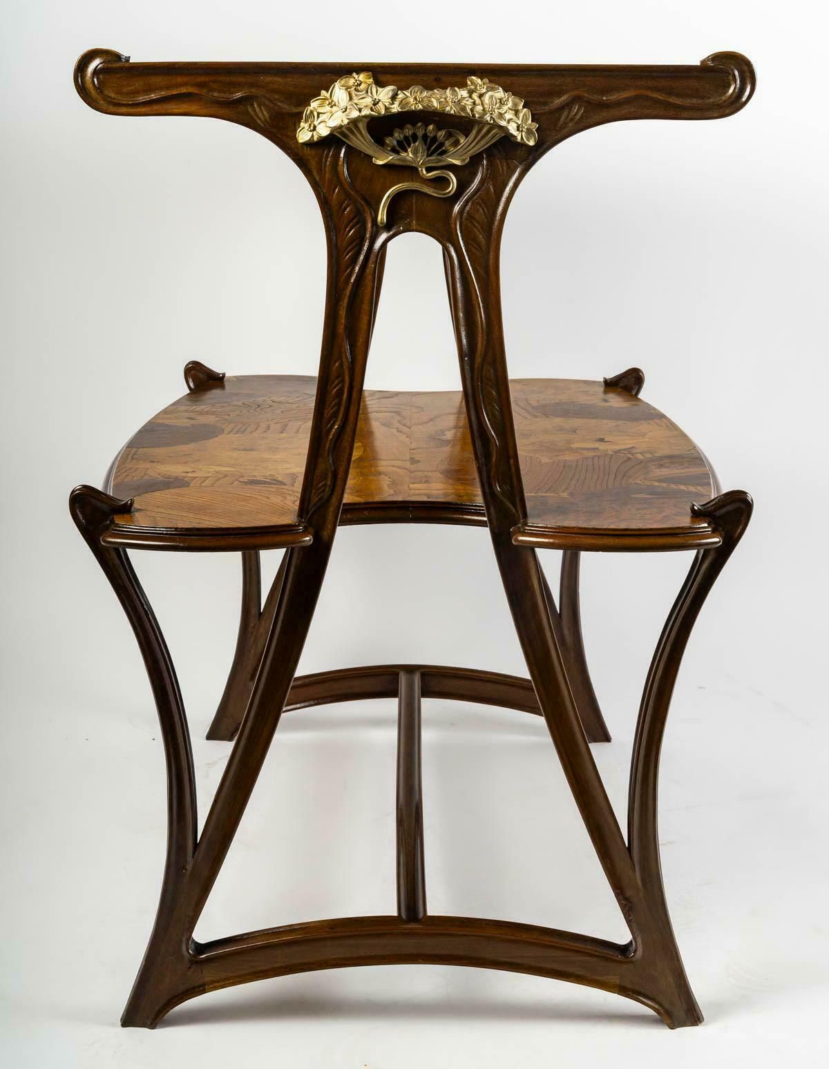 Side Table By Louis Majorelle, Nancy, Art Nouveau Period, Circa 1900. photo vintage