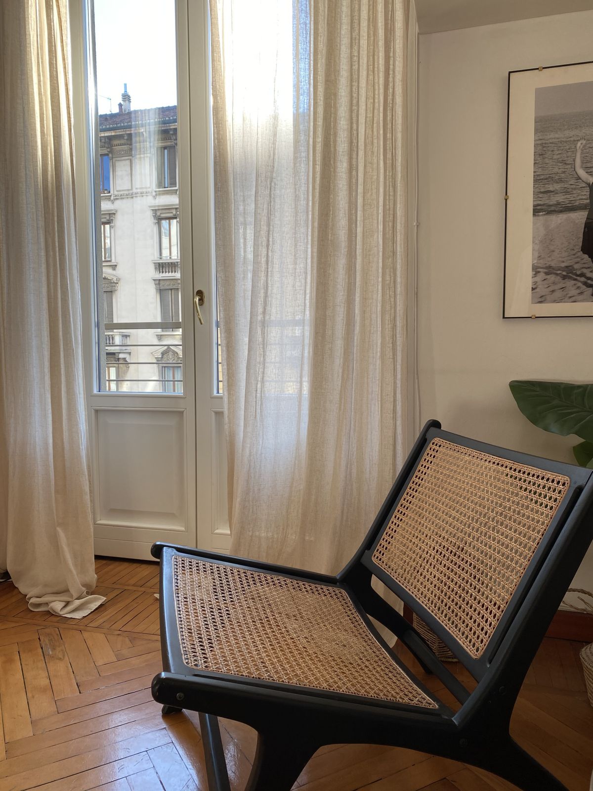 Pair Of Teak And Rattan Lounge Chairs (2) photo furniture
