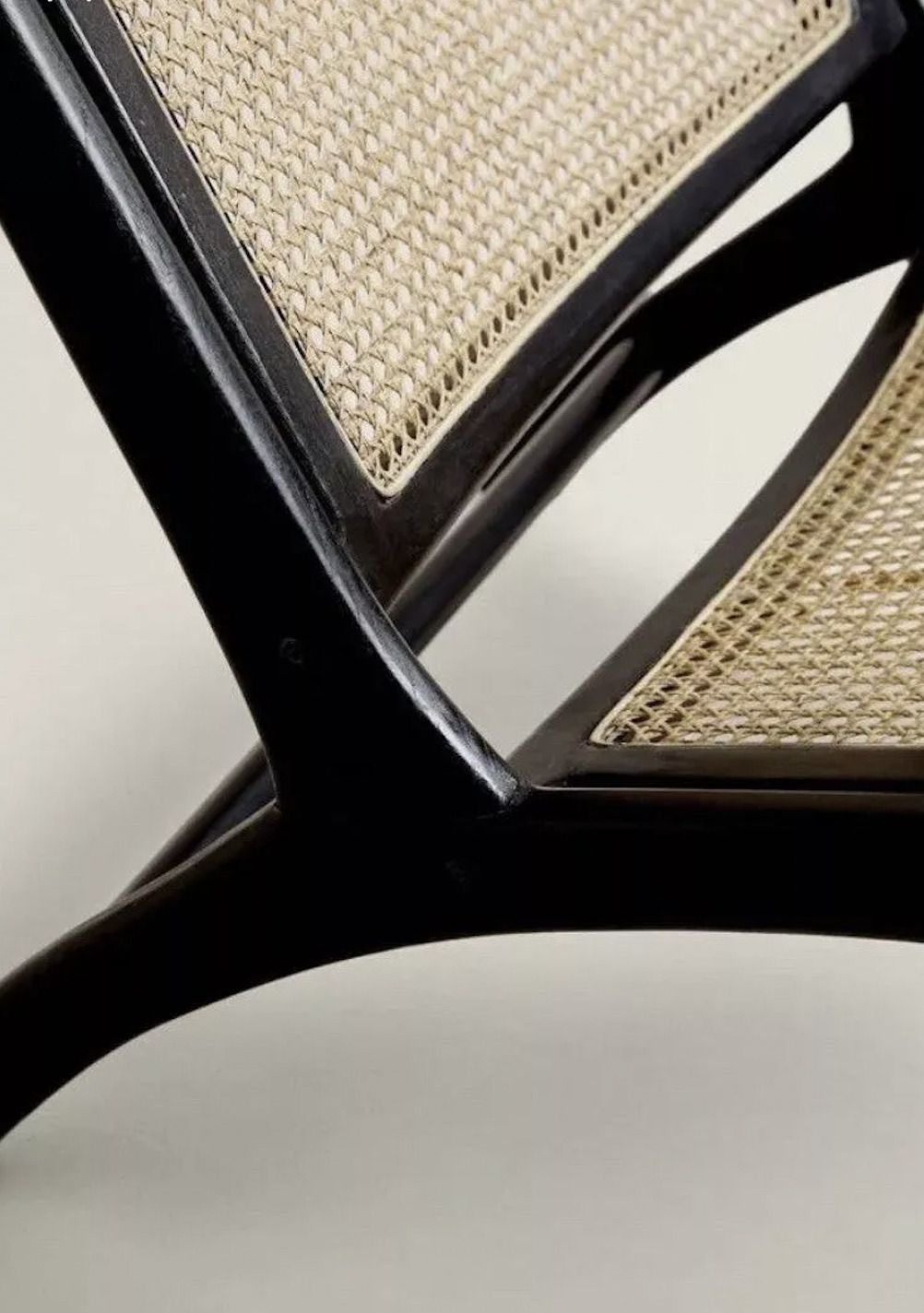 Pair Of Teak And Rattan Lounge Chairs (2) photo Furniture