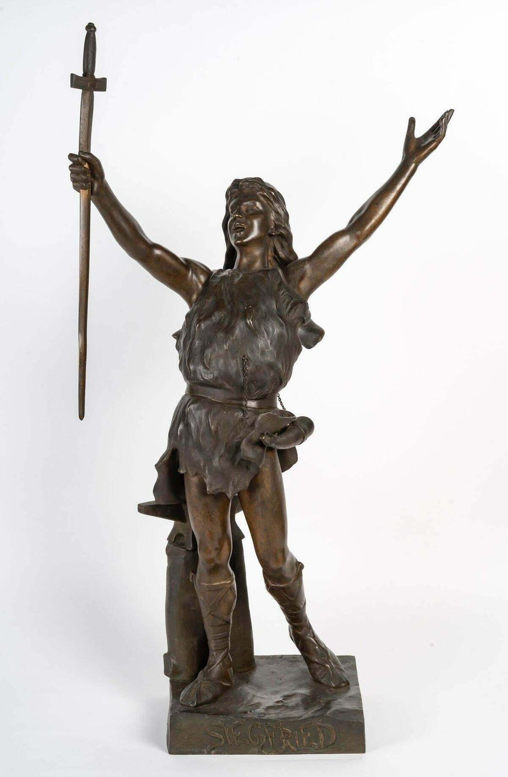 Regule Sculpture Of Siegfried In The Napoleon III Style, Circa 1900. photo Art