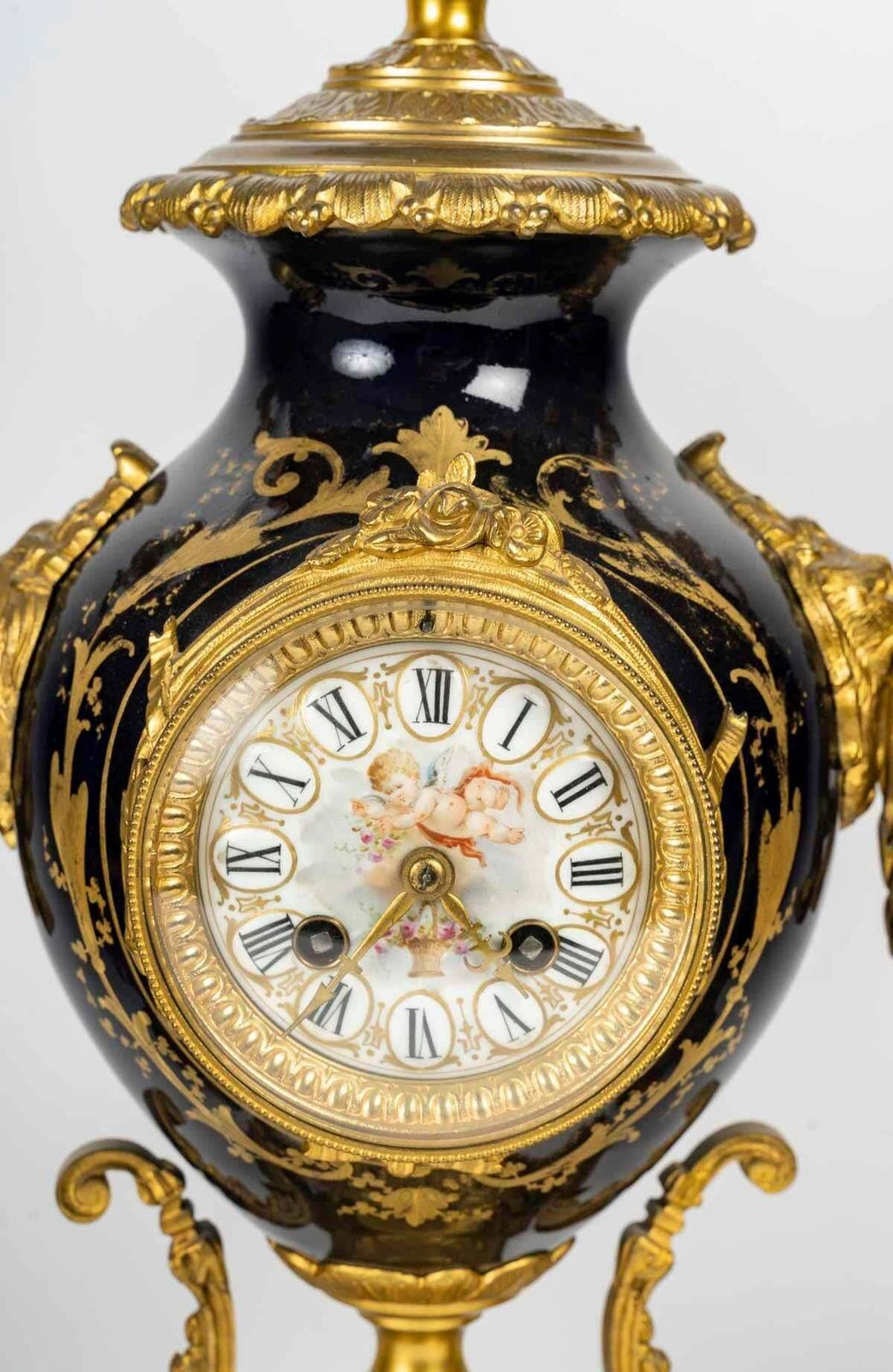 Mantel Set With A Clock And Two Candelabras, 19th Century, Napoleon III Period. photo furniture