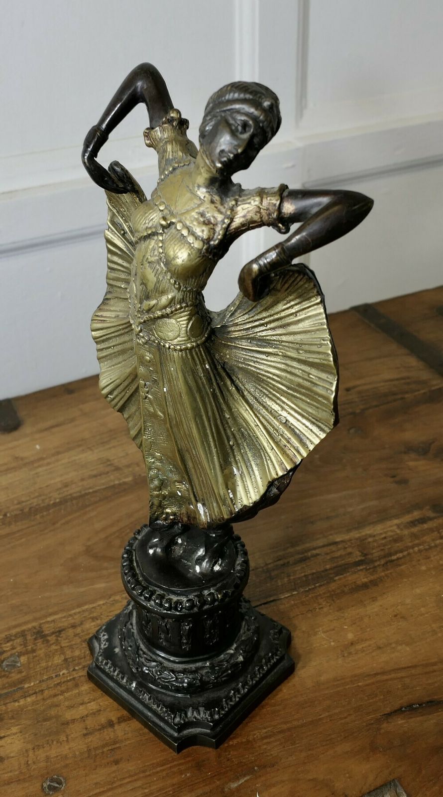Art Deco Statue Of An Egyptian Dancer After Chiparus photo vinterior