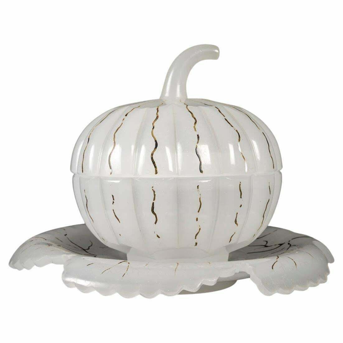 Pumpkin Shaped Candy Box In Opaline, 19th Century, Napoleon III Period.