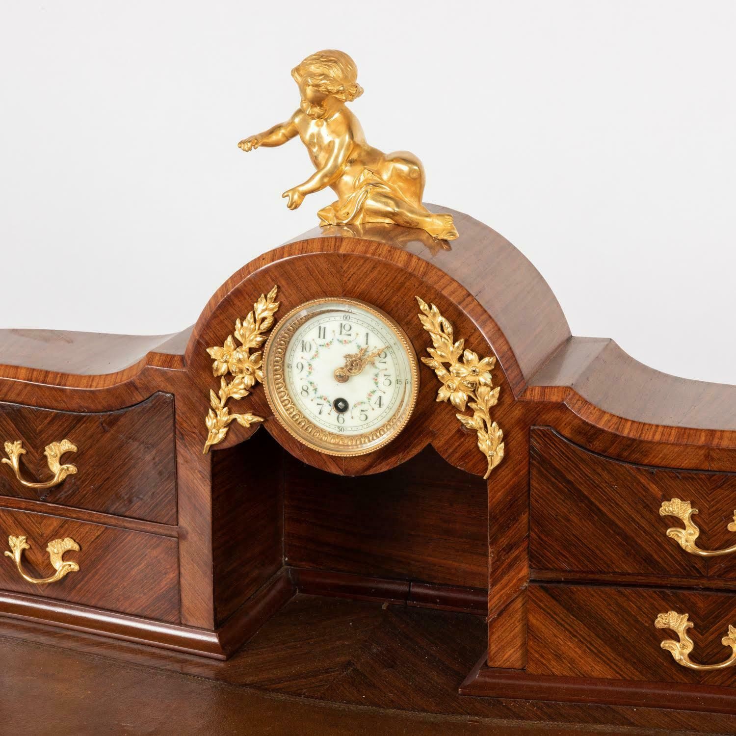 A 19th Century Lady's Desk In Marquetry And Gilt Bronze, Louis XV Style. photo Furniture
