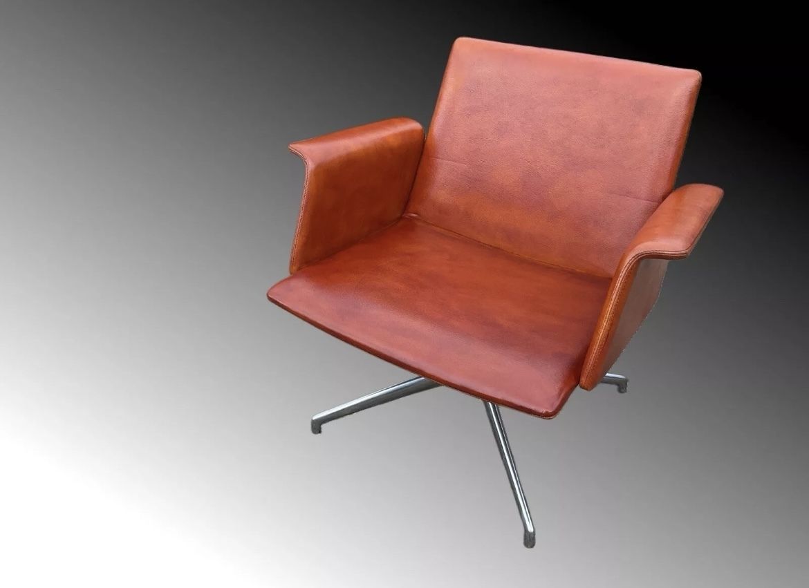 photo vintage Knoll, Bauhaus Style Armchair Designed By Brunner