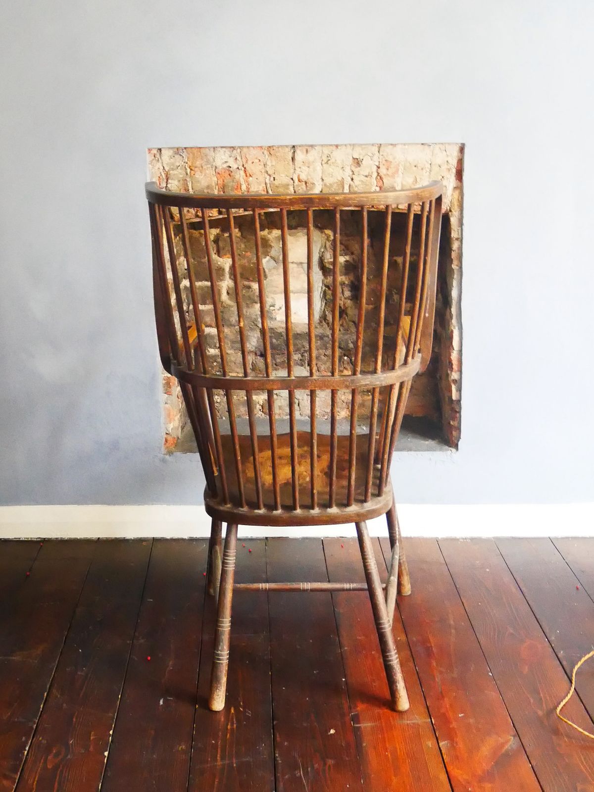 C. 1880 Wingbacked Arts & Crafts Windsor Armchair, Produced By Heal’s photo for sale