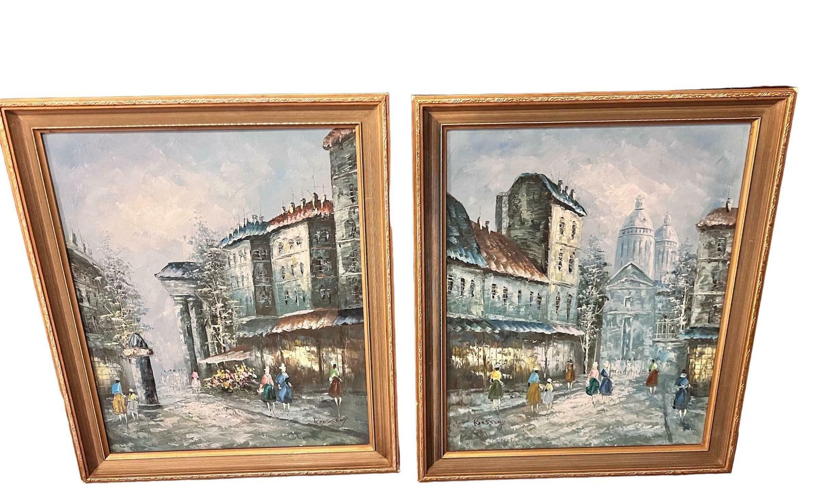 Oil Painting On Wood Montmartre Paris". Signed Kressley