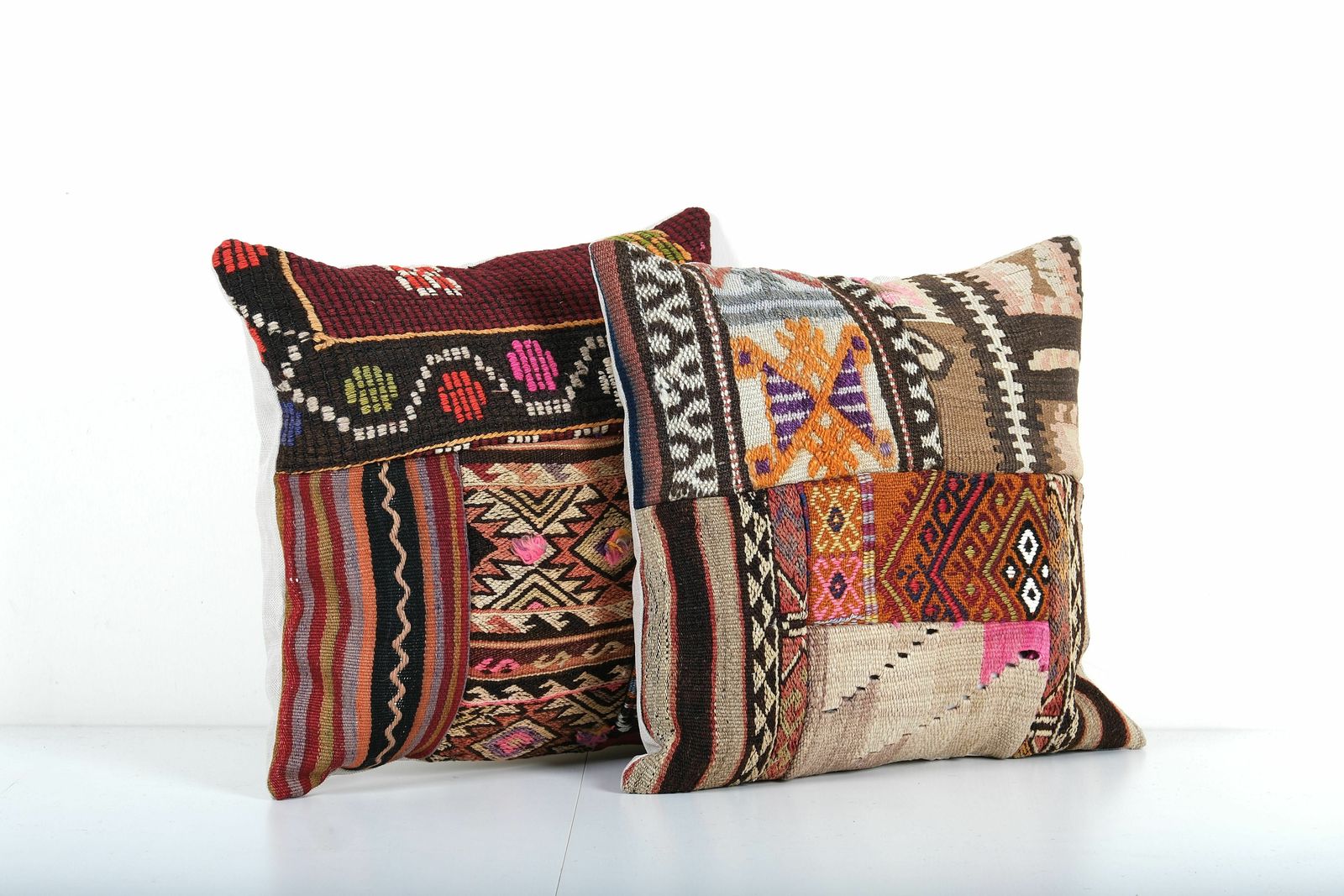 Ethnic Turkish Kilim Pillow Cover, Set Of Two Home Decor Cushion photo for sale