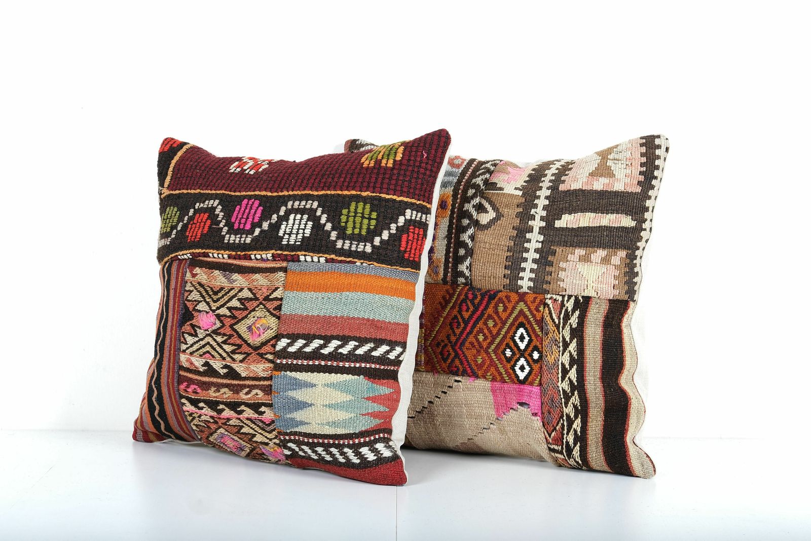 Ethnic Turkish Kilim Pillow Cover, Set Of Two Home Decor Cushion photo Textiles
