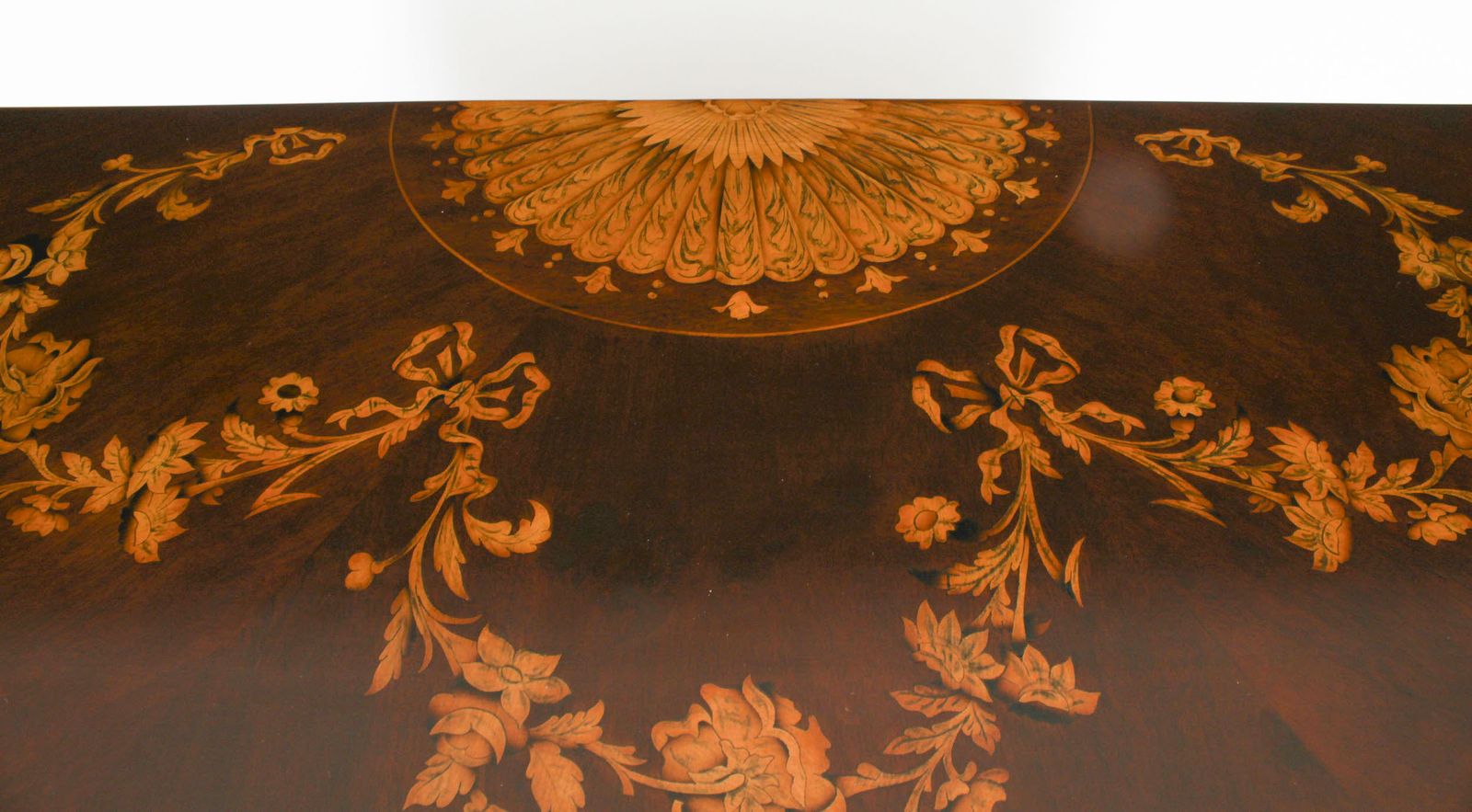 Victorian Marquetry Demi Lune Cabinet 19th Century photo 2850.0