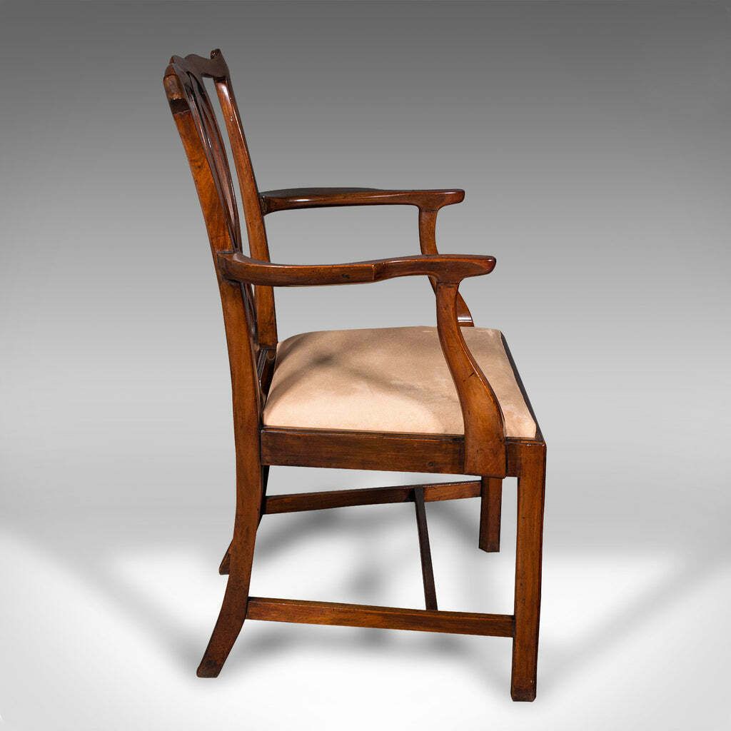 Antique Drawing Room Elbow Chair, English, Carver, Chippendale Taste, Georgian photo Furniture