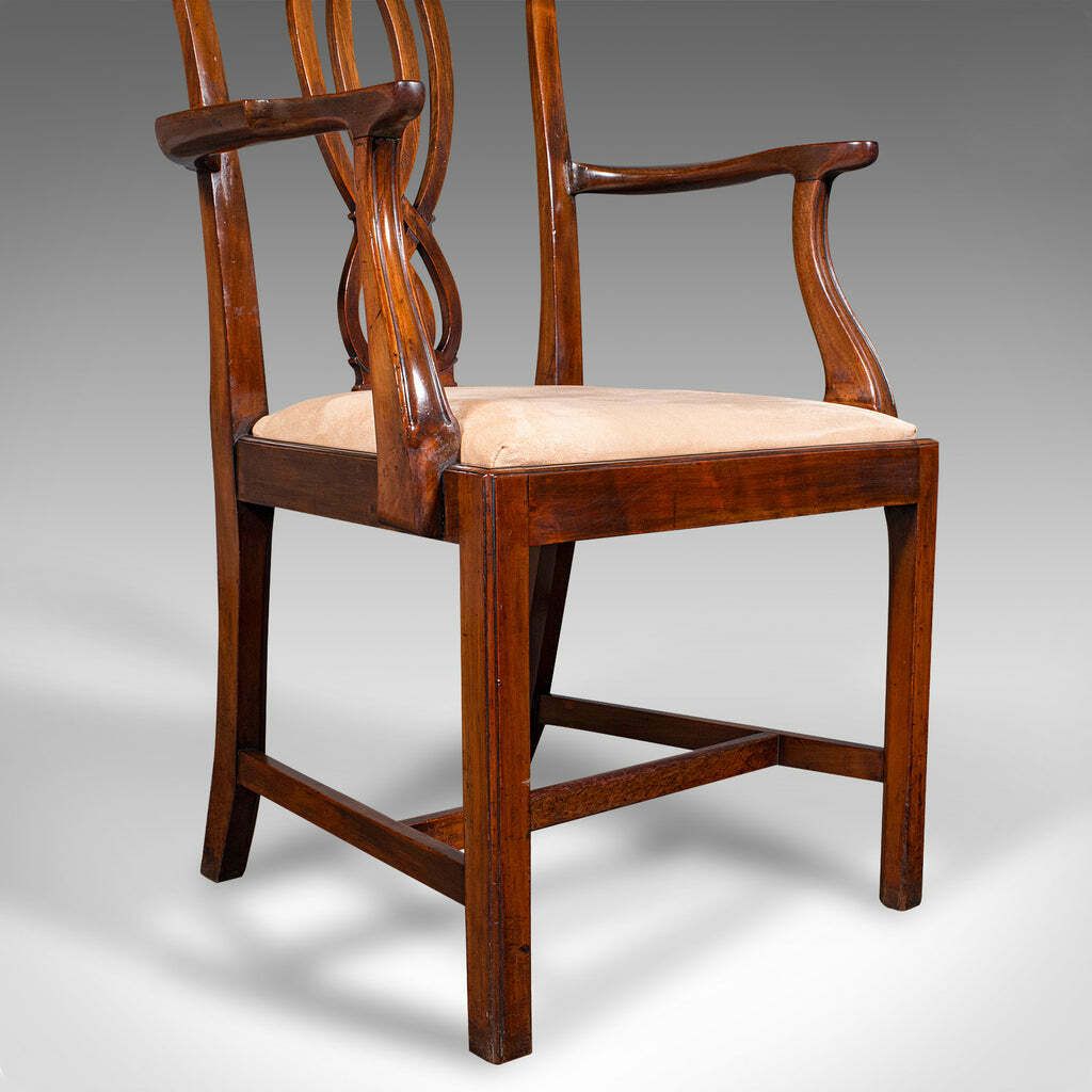 photo for sale Antique Drawing Room Elbow Chair, English, Carver, Chippendale Taste, Georgian