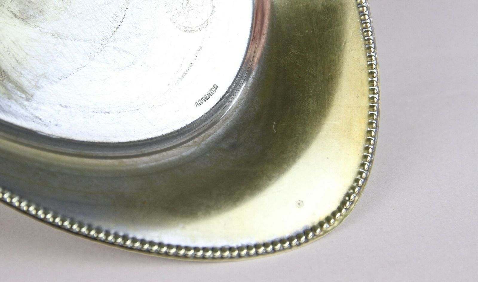 Art Nouveau Silvered Brass Goblets On Tray By Argentor, 20th Century, At Ca. 1910 photo vintage