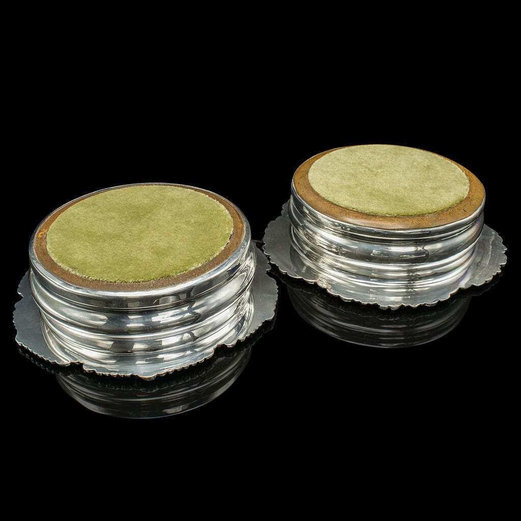 photo furniture Antique Duo, Magnum Bottle Coasters, English, Champagne, Cork Puller, Edwardian