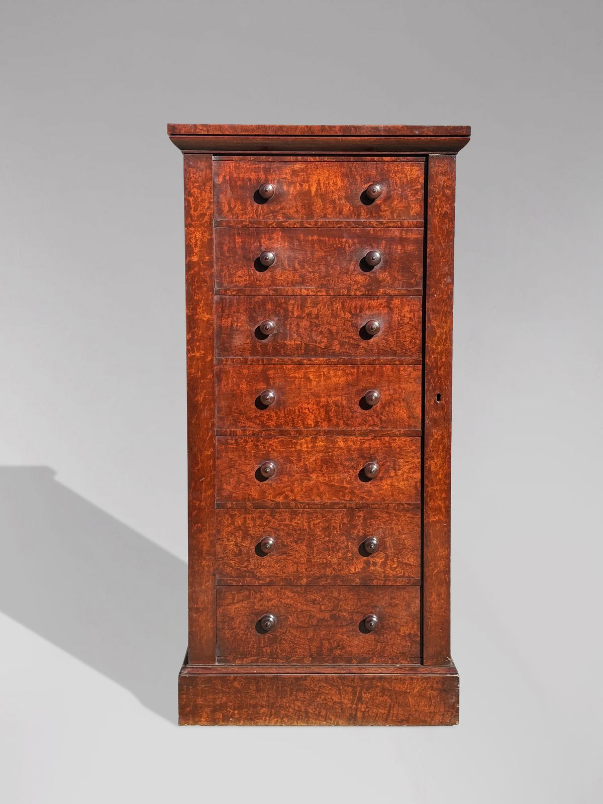 Early 19th Century Georgian Mahogany Wellington Chest Of Drawers photo for sale