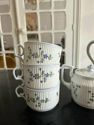 Tea Service In Porcelaine, 1890s, Set Of 7 photo 291.0