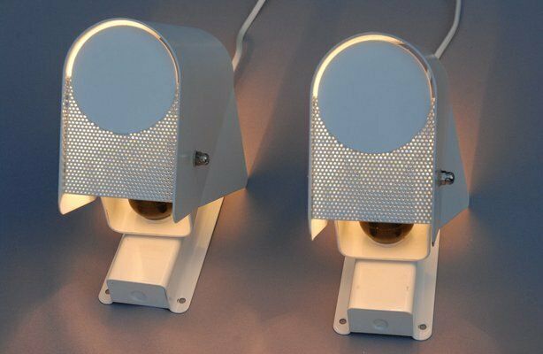 photo for sale Wall Lamps By Börge Lindau & Bo Lindekrantz For Zero Light Co, 1980s, Set Of 2
