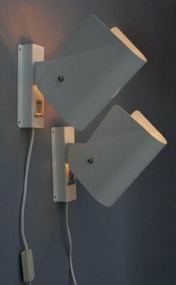 photo vinterior Wall Lamps By Börge Lindau & Bo Lindekrantz For Zero Light Co, 1980s, Set Of 2